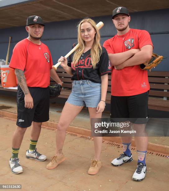 Brandi Cyrus visits First Tennessee Park on May 22, 2018 in Nashville, Tennessee.