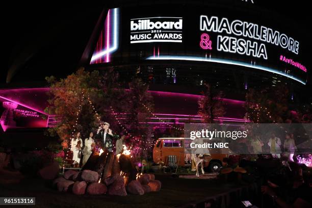 Presentation -- 2018 BBMA's at the MGM Grand, Las Vegas, Nevada -- Pictured: Macklemore, Kesha --