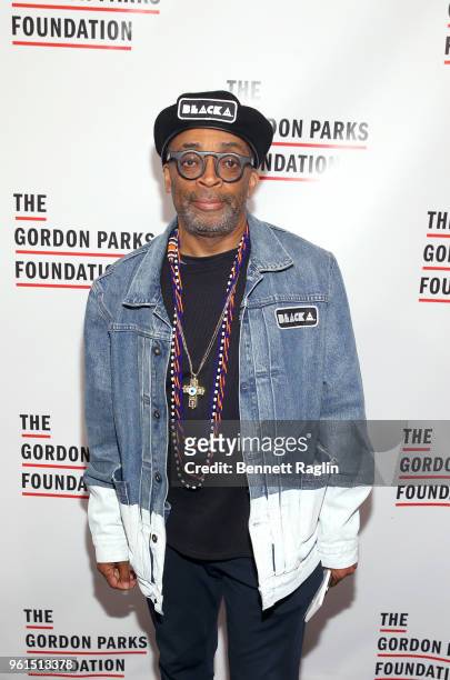 Film Director, Presenter Spike Lee attends Gordon Parks Foundation: 2018 Awards Dinner & Auction at Cipriani 42nd Street on May 22, 2018 in New York...