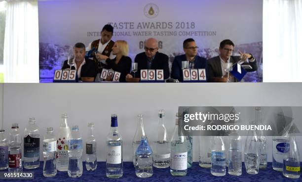 Water sommeliers and experts Horacio Bustos from Argentina, Rita Palandrani from Italy, Michael Mascha from the United States, Martin Riese from...