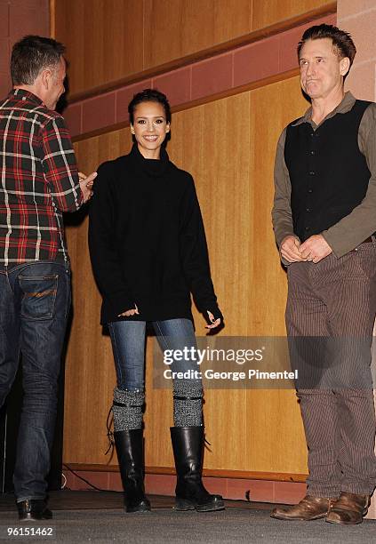 Director Michael Winterbottom, actress Jessica Alba and actor Bill Pullman attend the "The Killer Inside Me" premiere during the 2010 Sundance Film...