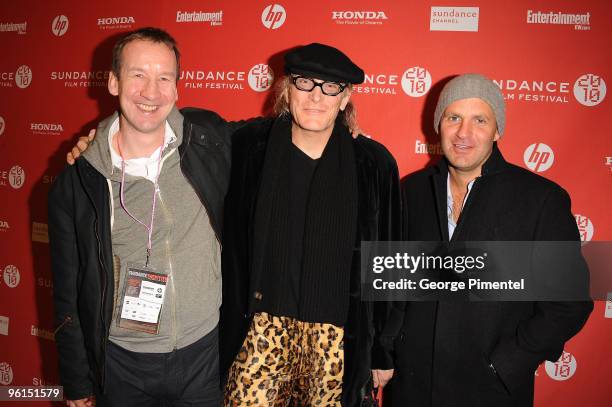 Producers Andrew Eaton, Chris Hanley and Jordan Gertner attend "The Killer Inside Me" premiere during the 2010 Sundance Film Festival at Eccles...