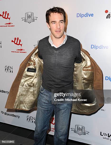 Actor James Van Der Beek attends the "Who Killed The Music?" Art Exhibit at Target Terrace Lounge on January 24, 2010 in Los Angeles, California.