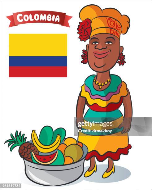 illustrations, cliparts, dessins animés et icônes de femme colombien - mocoa