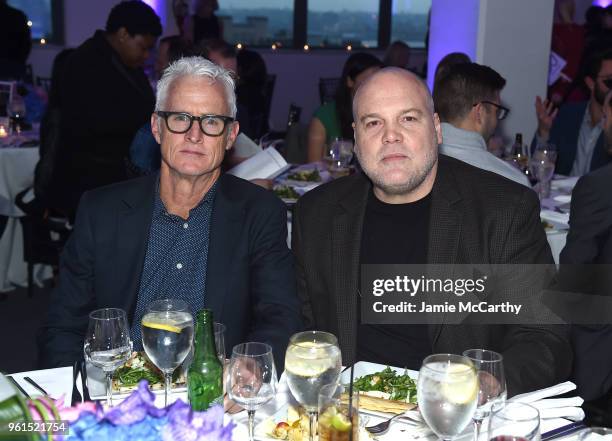 John Slattery and Vincent D'Onofrio attend the Animal Haven Gala 2018 at Tribeca 360 on May 22, 2018 in New York City.