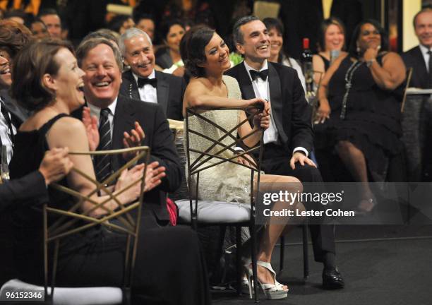 Actors Marion Cotillard and Daniel Day-Lewis attend the TNT/TBS broadcast of the 16th Annual Screen Actors Guild Awards at the Shrine Auditorium on...