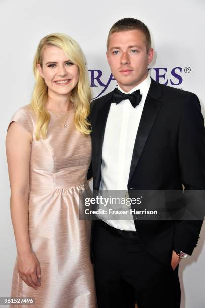 Elizabeth Smart and Matthew Gilmour attend the 43rd Annual Gracie Awards at the Beverly Wilshire Four Seasons Hotel on May 22, 2018 in Beverly Hills,...