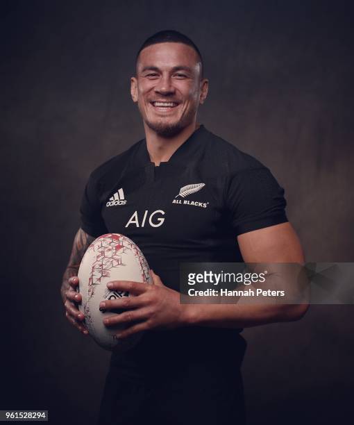 Sonny Bill Williams poses during a New Zealand All Blacks portraits session on May 21, 2018 in Auckland, New Zealand.