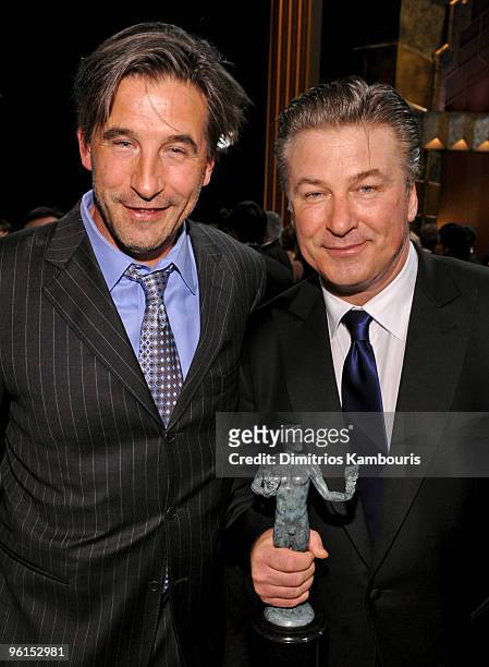 Actors William Baldwin and brother Alec Baldwin attend the TNT/TBS broadcast of the 16th Annual Screen Actors Guild Awards at the Shrine Auditorium...