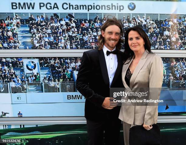 Tommy Fleetwood and his wife Clare Craig are pictured during An Evening With Mike Rutherford, The Mechanics and Friends at the BMW PGA Championship...