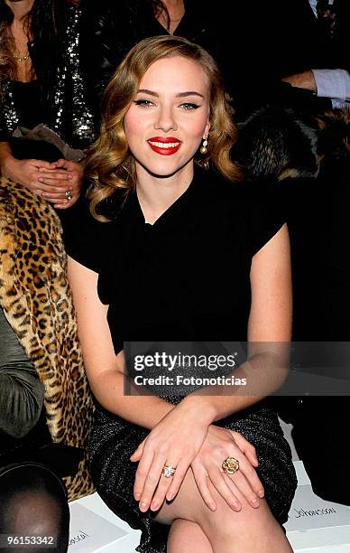 Scarlett Johansson attends the launch party of the Mango collection at the Caja Magica on November 11, 2009 in Madrid, Spain.