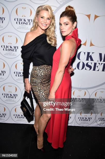 Christie Brinkley and Ashley Greene attend the Rogers & Cowan celebration of Click My Closet launch with Ashley Greene at Arlo Soho on May 22, 2018...