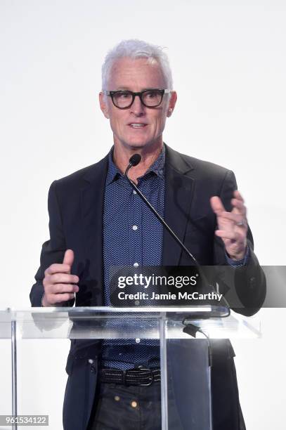 John Slattery speaks onstage during the Animal Haven Gala 2018 at Tribeca 360 on May 22, 2018 in New York City.