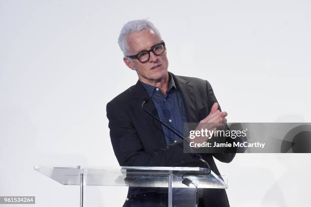 John Slattery speaks onstage during the Animal Haven Gala 2018 at Tribeca 360 on May 22, 2018 in New York City.