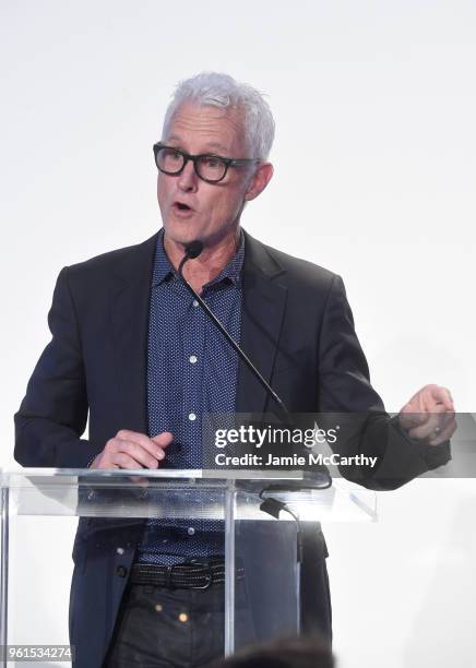 John Slattery speaks onstage during the Animal Haven Gala 2018 at Tribeca 360 on May 22, 2018 in New York City.