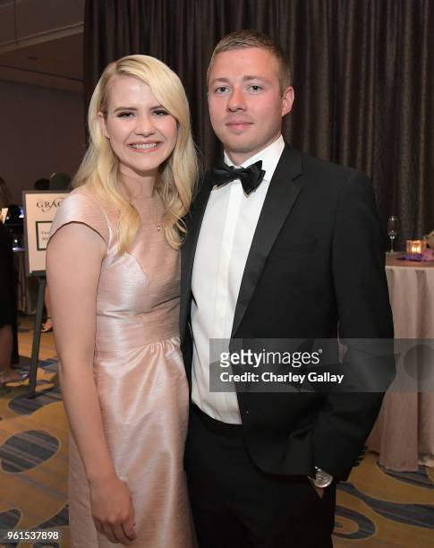 Elizabeth Smart and Matthew Gilmour attend the 43rd Annual Gracie Awards at the Beverly Wilshire Four Seasons Hotel on May 22, 2018 in Beverly Hills,...