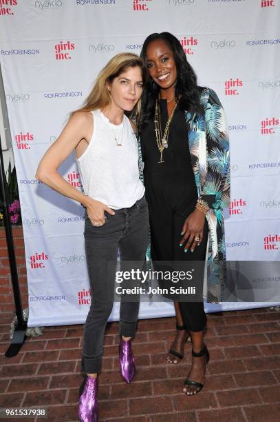 Selma Blair and Nyakio Kamoche Grieco attend Ali Larter & Shannon Rotenberg Host Nyakio Launch Event At RONROBINSON at Fred Segal Melrose on May 22,...