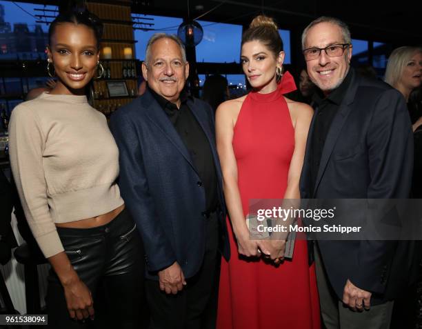 Jasmine Tookes, George Greenberg, Ashley Greene and Mark Owens attend Rogers & Cowan celebration of Click My Closet launch with Ashley Greene at Arlo...