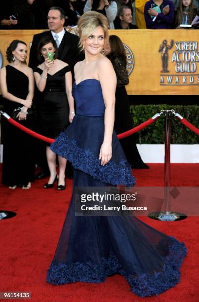 Actress Drew Barrymore arrives to the TNT/TBS broadcast of the 16th Annual Screen Actors Guild Awards held at the Shrine Auditorium on January 23,...