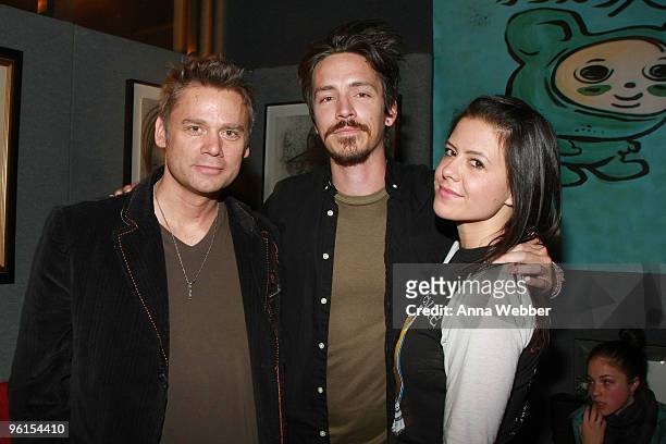 Musician Brandon Boyd and guests attend the Music Cafe Reception during the 2010 Sundance Film Festival at Stanfield Gallery on January 24, 2010 in...