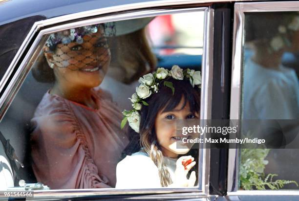 Benita Litt and Remi Litt attend the wedding of Prince Harry to Ms Meghan Markle at St George's Chapel, Windsor Castle on May 19, 2018 in Windsor,...