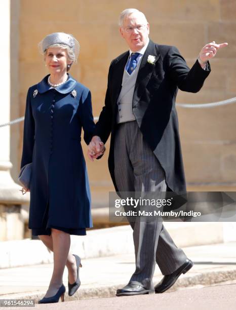 Birgitte, Duchess of Gloucester and Prince Richard, Duke of Gloucester attend the wedding of Prince Harry to Ms Meghan Markle at St George's Chapel,...