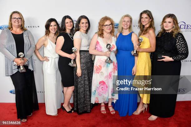 Debbie Elliott, Barrie Hardymon, Jordana Hochman, Ann Powers, Mary Louise Kelly, Kat Lonsdorf, and guests attend the 43rd Annual Gracie Awards at the...