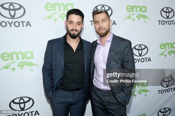 Michael Turchin and Lance Bass attend the 28th Annual Environmental Media Awards at Montage Beverly Hills on May 22, 2018 in Beverly Hills,...