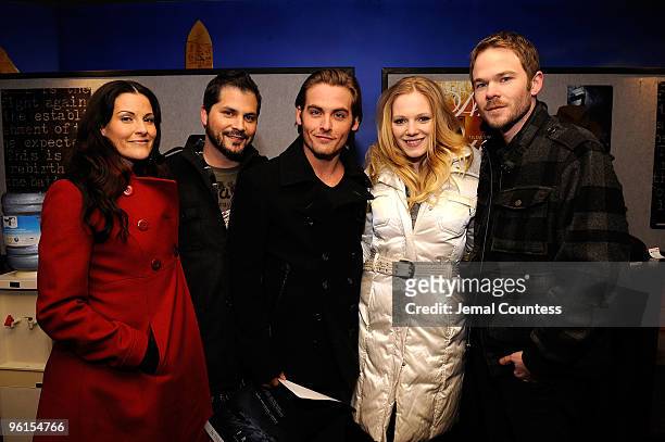 Rileah Vanderbilt, Director Adam Green, Kevin Zegers, Emma Bell and Shawn Ashmore attend the "Frozen" premiere during the 2010 Sundance Film Festival...