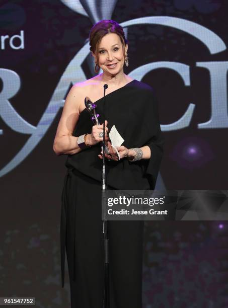 Liz Aiello accepts award onstage at the 43rd Annual Gracie Awards at the Beverly Wilshire Four Seasons Hotel on May 22, 2018 in Beverly Hills,...