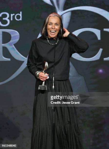 Ingrid Formanek accepts award onstage at the 43rd Annual Gracie Awards at the Beverly Wilshire Four Seasons Hotel on May 22, 2018 in Beverly Hills,...