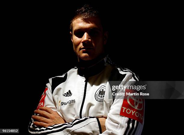Michael Kraus of Germany poses prior to the photocall on the roof at the Golden Baer hotel on January 25, 2009 in Innsbruck, Austria.