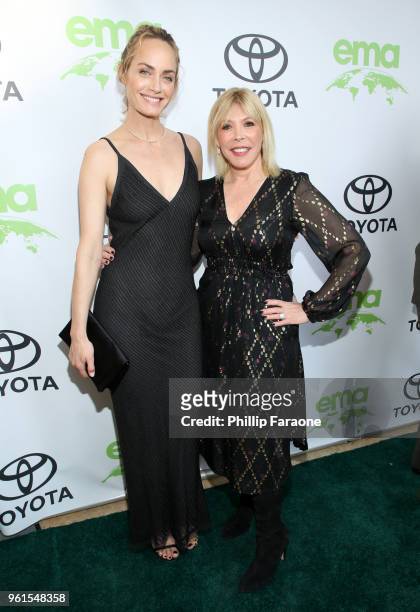 Amber Valletta and EMA President & CEO Debbie Levin attend the 28th Annual Environmental Media Awards at Montage Beverly Hills on May 22, 2018 in...