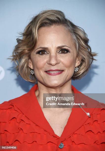 Actress and creator Amy Sedaris arrives at truTV's offical FYC event for "At Home With Amy Sedaris" and Andrea Savage's "I'm Sorry" at NeueHouse...