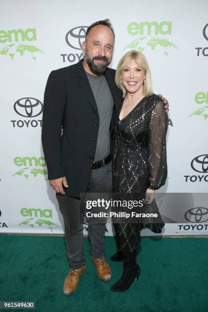 Michael Muller and EMA President & CEO Debbie Levin attend the 28th Annual Environmental Media Awards at Montage Beverly Hills on May 22, 2018 in...