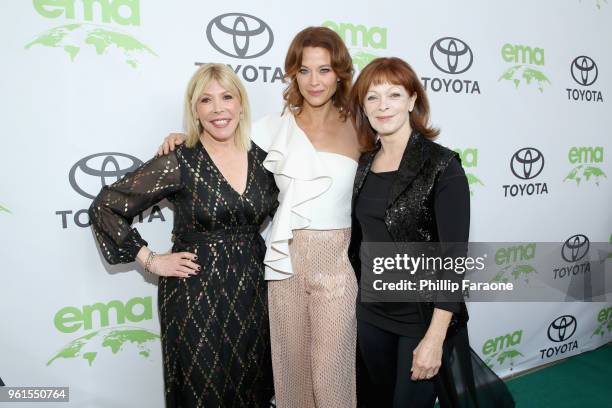 President & CEO Debbie Levin, Scottie Thompson and Frances Fisher attend the 28th Annual Environmental Media Awards at Montage Beverly Hills on May...