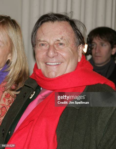 Barry Humphries attends the "A View From The Bridge" Broadway opening night at the Cort Theatre on January 24, 2010 in New York City.