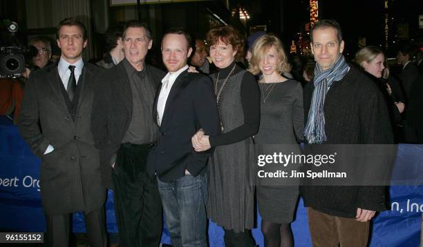 Cast of "Next Fall", Patrick Heusinger, Cotter Smith, Sean Dugan, Connie Ray, Maddie Corman and Patrick Breen attend the "A View From The Bridge"...