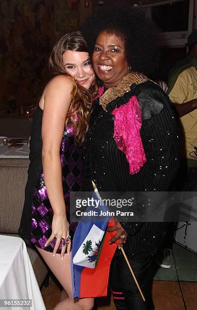 Joss Stone and Betty Wright attends the Operation Hope For Haiti benefit at Bongos on January 24, 2010 in Miami, Florida.