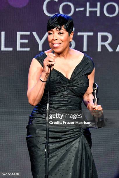 Honoree Shirley Strawberry speaks onstage at the 43rd Annual Gracie Awards at the Beverly Wilshire Four Seasons Hotel on May 22, 2018 in Beverly...