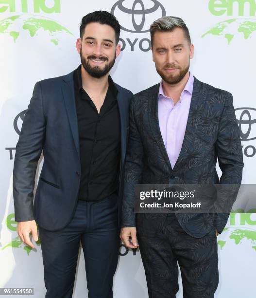 Michael Turchin and Lance Bass attend the 28th Annual EMA Awards Ceremony at Montage Beverly Hills on May 22, 2018 in Beverly Hills, California.