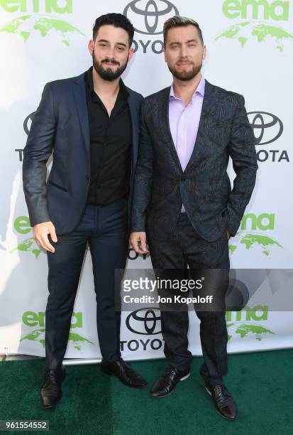 Michael Turchin and Lance Bass attend the 28th Annual EMA Awards Ceremony at Montage Beverly Hills on May 22, 2018 in Beverly Hills, California.