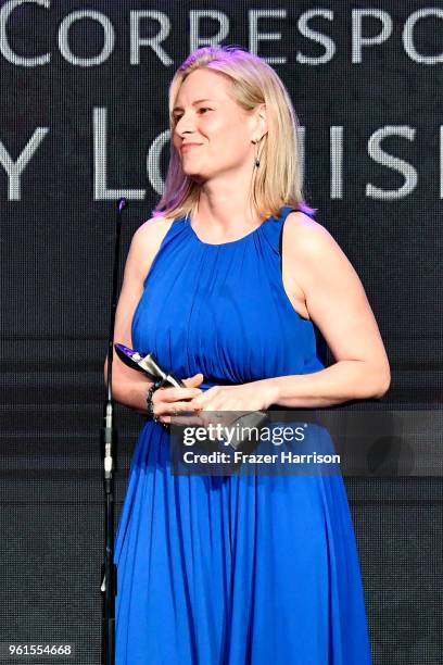 Honoree Mary Louise Kelly speaks onstage at the 43rd Annual Gracie Awards at the Beverly Wilshire Four Seasons Hotel on May 22, 2018 in Beverly...