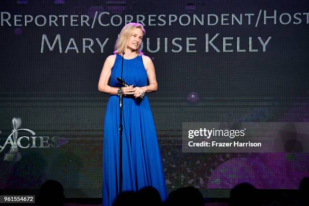 Honoree Mary Louise Kelly speaks onstage at the 43rd Annual Gracie Awards at the Beverly Wilshire Four Seasons Hotel on May 22, 2018 in Beverly...