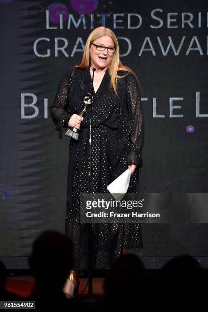 Honoree Bruna Papandrea speaks onstage at the 43rd Annual Gracie Awards at the Beverly Wilshire Four Seasons Hotel on May 22, 2018 in Beverly Hills,...