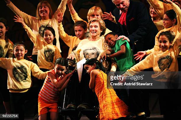 Actress Cloris Leachman performs during the National Dance Institute's "Imagine: A Celebration Of John Lennon" held at LaGuardia High School for the...
