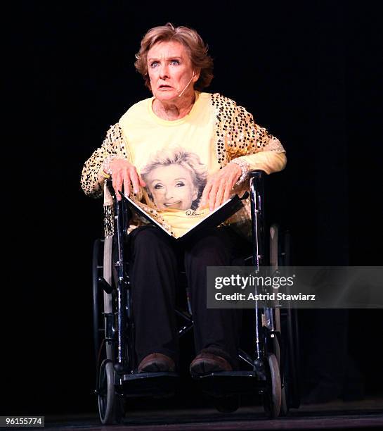 Actress Cloris Leachman performs during the National Dance Institute's "Imagine: A Celebration Of John Lennon" held at LaGuardia High School for the...