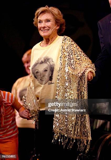 Actress Cloris Leachman performs during the National Dance Institute's "Imagine: A Celebration Of John Lennon" held at LaGuardia High School for the...