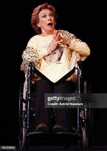 Actress Cloris Leachman performs during the National Dance Institute's "Imagine: A Celebration Of John Lennon" held at LaGuardia High School for the...