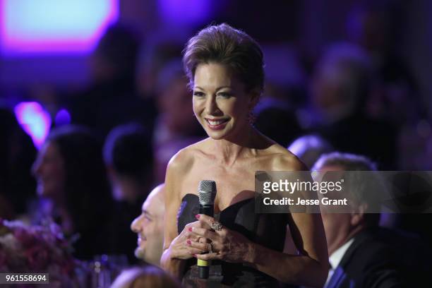 Host Lisa Joyner speaks at the 43rd Annual Gracie Awards at the Beverly Wilshire Four Seasons Hotel on May 22, 2018 in Beverly Hills, California.